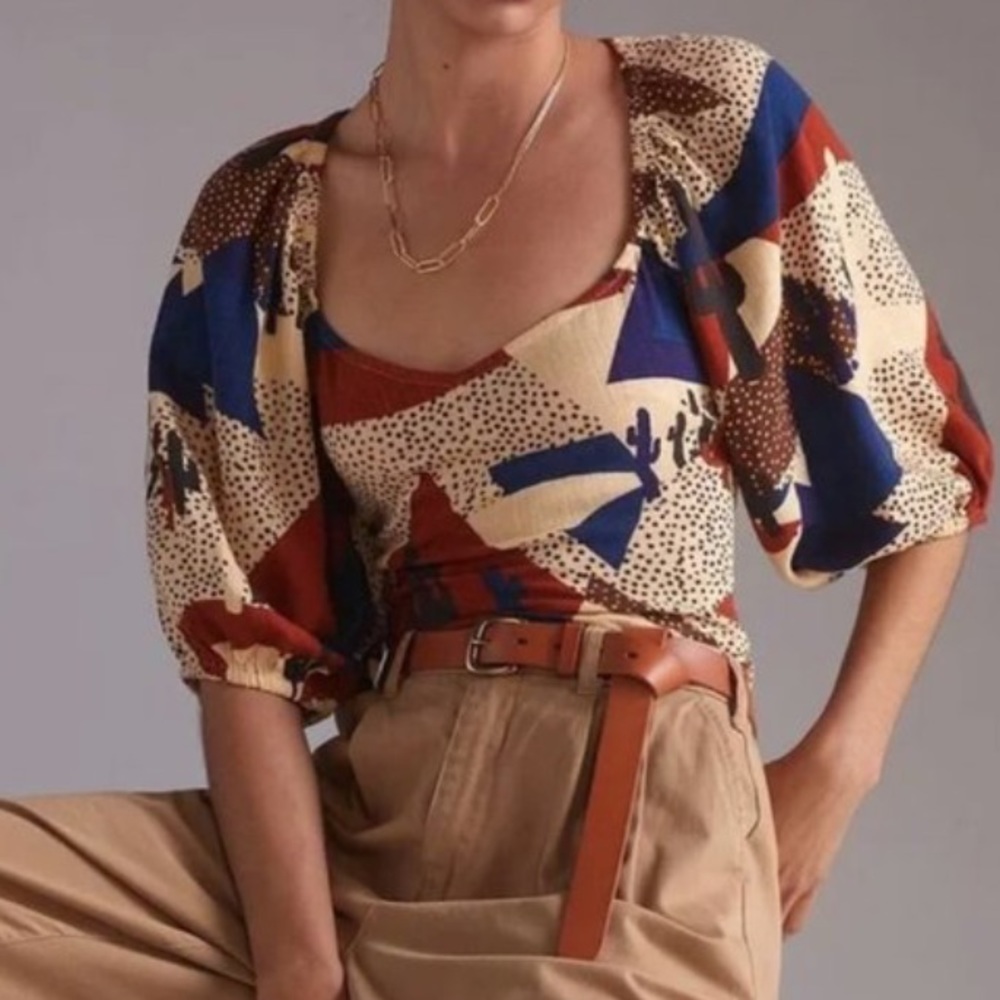 The Odells Faith Blouse Cactus Desert Landscape , NWT, Sold Out!